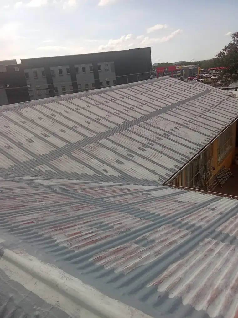 Wide view across a large roof surface
